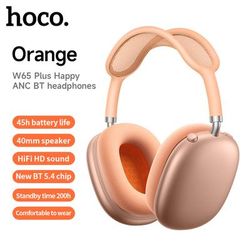 W65 Plus Over Ear Wireless Bluetooth Headphones, ANC Noise Canceling Sport Headsets, Hifi Sound Big Earphone khaki