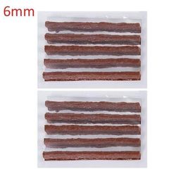 Tubeless Tire Repair Strips For Car Motorcycle Bike, Heavy Duty Rubber Plug Seal Tool Kit For Puncture Repair 10pcs Brown 6mm