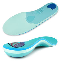 Orthopedic Arch Support Insoles For Plantar Fasciitis Relief & Flat Feet Comfort 5 6 blue Green