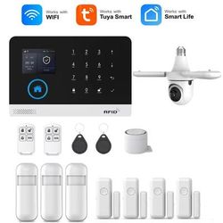 Smart WiFi GSM Home Alarm System With Motion Sensor And App Control For Alexa deluxe Kit C t61w au Plug