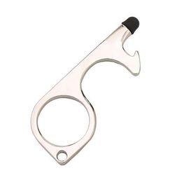 Anti Germ No Touch Key Touchless Hygiene Tool | Perfect Health & Safety Gift Silver