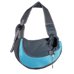 Breathable Pet Cat & Dog Carrier Backpack Lightweight Shoulder Sling Bag For Travel, Hiking & Daily Use blue l