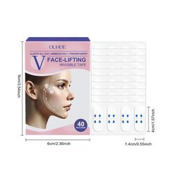 Ultra Thin Face Stickers, Invisible Lift Tape For V Line Chin Shaping & Skin Tightening 40pcs