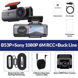 4K UHD Dash Cam With Night Vision Wi Fi Car DVR With GPS & 24H Parking Monitoring b53p 6m Rc bl 32g