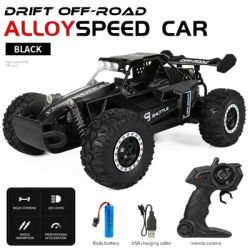Remote Control Climbing Vehicle High Speed Off Road RC Car With LED Lights Kids Toys Car Boys Gifts black
