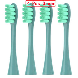 Soft DuPont Replacement Brush Heads Compatible With Oclean Sonic Electric Toothbrush 4 Pcs Green
