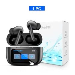 Xiaomi TWS Bluetooth Earbuds HD Stereo Sound With LCD Touch Charging Case 1 Pcs Touch Screen Black