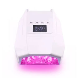 98W Cordless UV LED Nail Lamp Fast Curing Gel Dryer With Mirror Finish white