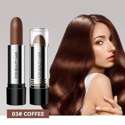 Instant One Time Hair Dye Pen, Lipstick Style Temporary Hair Dye To Cover White Hair Modify Cream coffee