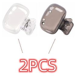 Travel Toothbrush Head Covers, Protective Snap On Clip For Hygiene & Portability transparen Tand Grey