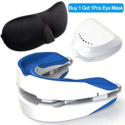 Adjustable Anti Snoring Mouthpiece Night Guard For Bruxism And Jaw Relief braces With Eye Mask