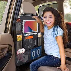 Multifunctional Oxford Fabric Car Seat Organizer, Back Seat Protector With Tablet Holder & Storage Pockets For Kids Multifunctional Oxford Fabric Car Seat Organizer, Back Seat Protector With Tablet Holder & Storage Pockets For Kids