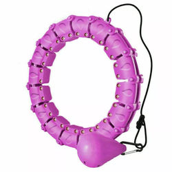 Custom Knots Weighted Hoola Fitness Hoop, Adult Smart Hula Hoop For Thin Waist & Weight Loss purple