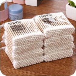 Double Head Wood Cotton Swabs For Nose, Ears, And Makeup, Eco Friendly Cleaning Tools For Women, Lipstick, And Daily Use 500pcs