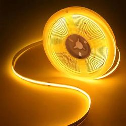 USB Powered COB LED Strip Light For TV Backlight And Room Decor yellow 8mm 2m