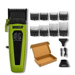 Professional Electric Hair Clipper With Adjustable DLC Blade And Base green standard