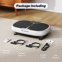 MERACH Smart Vibration Plate For Weight Loss, Pain Relief, And Lymphatic Drainage white
