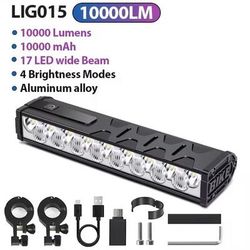 Bicycle Headlight 10000 Lumen Waterproof USB Rechargeable lig015