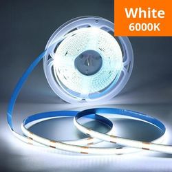 USB 5V COB LED Light Strip, Flexible Touch Dimmer Diode Tape For DIY Room, TV, Mirror Backlight & Wall Decor cold White 4 M