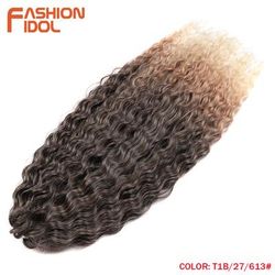 Ariel Hair Water Wave Crochet Braids, Synthetic Twist Curly Hair Ombre Blonde Brown Deep Wave Braiding Hair Extensions t1b 27 613 24inches 60cm
