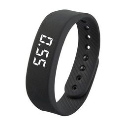 Multifunctional Fitness Bracelet With Waterproof Design, Sleep Tracker, And Smart Watch Features black