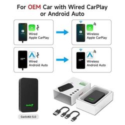 CarlinKit 5.0 And 4.0 Wireless Adapter For CarPlay And Android Auto With Seamless Integration For Compatible Vehicles carlinkit 5.0