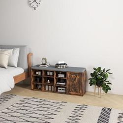 9 Cube Shoe Bench With Adjustable Shelves & Removable Padded Cushion, Industrial Storage Bench For Entryway & Hallway 9 Cube Shoe Bench With Adjustable Shelves & Removable Padded Cushion, Industrial Storage Bench For Entryway & Hallway