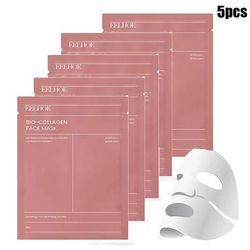 1 5 10PCs Bio Collagen Face Mask Deep Hydrating Overnight Mask For Wrinkle Reduction, Pore Shrinking & Brightening Skin 5pcs