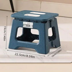Portable Folding Stool For Adults & Children, Durable Thickened Plastic Saddle Chair For Outdoor, Camping, And Fishing blue