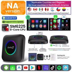 Carlinkit Android 13 Wireless CarPlay & Android Auto TV Box 8GB RAM, 128GB Storage, Built in GPS & Streaming Support us 4gb Ram 64gb Rom
