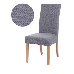 FlexFit Universal Elastic Chair Cover For Dining And Living medium Gray