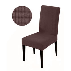 FlexFit Universal Elastic Chair Cover For Dining And Living chocolate
