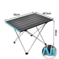 Ultralight Portable Folding Camping Table, High Strength Aluminum Alloy For Outdoor BBQ & Picnic l