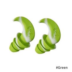 Reusable Silicone Noise Reducing Earplugs For Sleeping Swimming And Sound Protection green