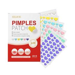 New High end Pimple Patch, Acne Patches In Heart Star Shapes, Acne Dots Patches, Moisturizes Covering Zits And Blemishes 240pcs Heart