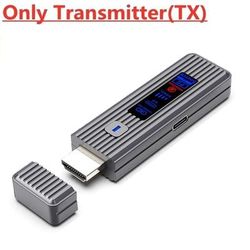Wireless HDMI Video Dongle Adapter, Transmitter & Receiver Kit For PC, Camera, Laptop To TV, Projector, Or Monitor gray tx