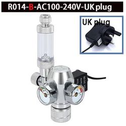 DIY Aquarium CO2 Regulator Kit With Electromagnetic Valve & Bubble Counter Precise CO2 Control For Fish Tanks r104 b uk Plug tr21