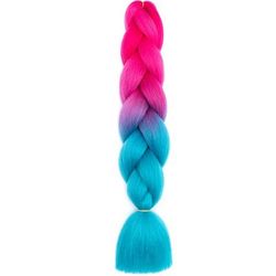 Jumbo Braids Extensions Synthetic Braiding Hair Kanekalon Afro Ombre Color Hair For Kids Children Crochet Twist Braid zitong b41 24inches
