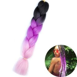 Jumbo Braid Hair Extensions, Ombre Kanekalon Synthetic Yaki Braids For Women, DIY Braiding Hair In Multiple Colors zitong c5 24inches