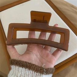 Oversized Girl Hair Clip, Simple And Versatile, Large Hair Accessory, Strong Hold Hair Claw For Thick And Long Hair coffee