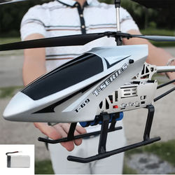 Large RC Helicopter Toy 3.5 Channel Remote Control Outdoor Helicopter 80 Cm silver