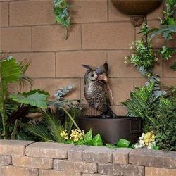 Animal Pattern Toucan Waterfall Fountain Yard Art Decor For Garden, Patio, And Yard Decoration owl