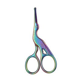 Premium Round Head Stainless Steel Nose Hair Scissors Multi Use Grooming Tool For Eyebrows, Beard & Ear Hair multi