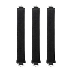 Heatless Hair Curlers Curling Rod, No Heat Hair Rollers For Lazy Curls With Hook, Soft Flexi Rods For Styling black 3pcs