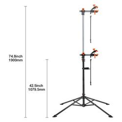 Heavy duty VEVOR Bike Repair Stand With Adjustable Height, Magnetic Tool Tray, Telescopic Arm & Foldable Aluminum Design 80lbs