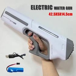 Automatic Electric Water Gun Toy For Kids Summer Outdoor Pool Games white c