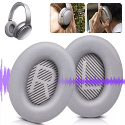 Earpad Replacement Cushions For Bose Quiet Comfort Headphones, Premium Leather Ear Pads For Over Ear Headset Repair Earpad Replacement Cushions For Bose Quiet Comfort Headphones, Premium Leather Ear Pads For Over Ear Headset Repair