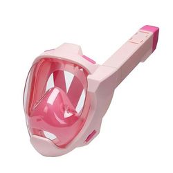 Snorkel Mask Full Face With Dry Breathing System And Panoramic View l xl pink