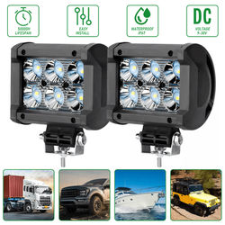 2x 4inch 18W LED Work Light Bar Spot Beam Pods Fog Driving Lamp For Offroad Truck, SUV, ATV, UTV, Jeep, Boat, Pickup 2x 4inch 18W LED Work Light Bar Spot Beam Pods Fog Driving Lamp For Offroad Truck, SUV, ATV, UTV, Jeep, Boat, Pickup