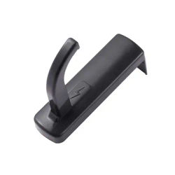Headphone Headset Hanger, Stick On Wall Hook & Monitor Earphone Stand, Secure, Damage Free Storage black
